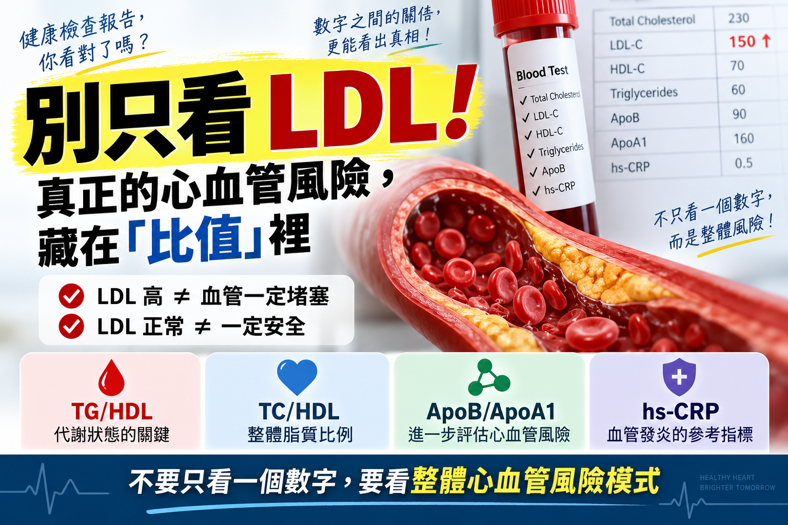 健康檢查別只看 LDL!真正值得注意的是 TG/HDL 這個比值